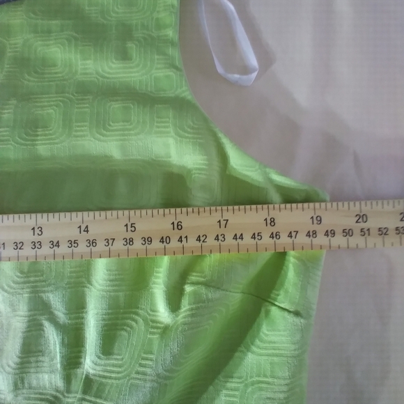 Rabbit Rabbit Rabbit Lime Green Sleeveless Dress Pleated Size 16 - Picture 2 of 7